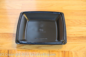black plastic, not recyclable