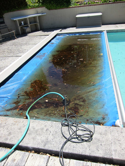 pump water from swimming pool cover